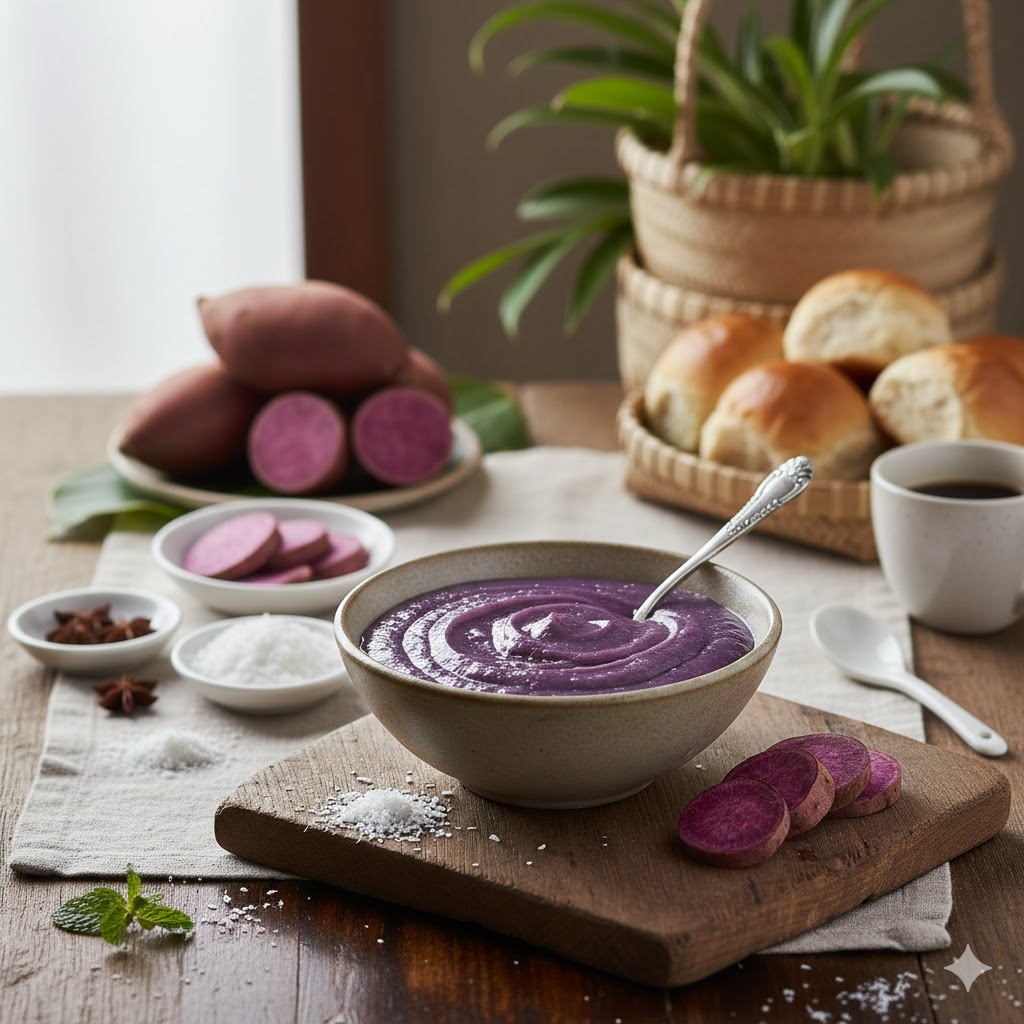 Preparing An Iced Ube Macchiato With Sweet Cow Ube Creamer At Home
